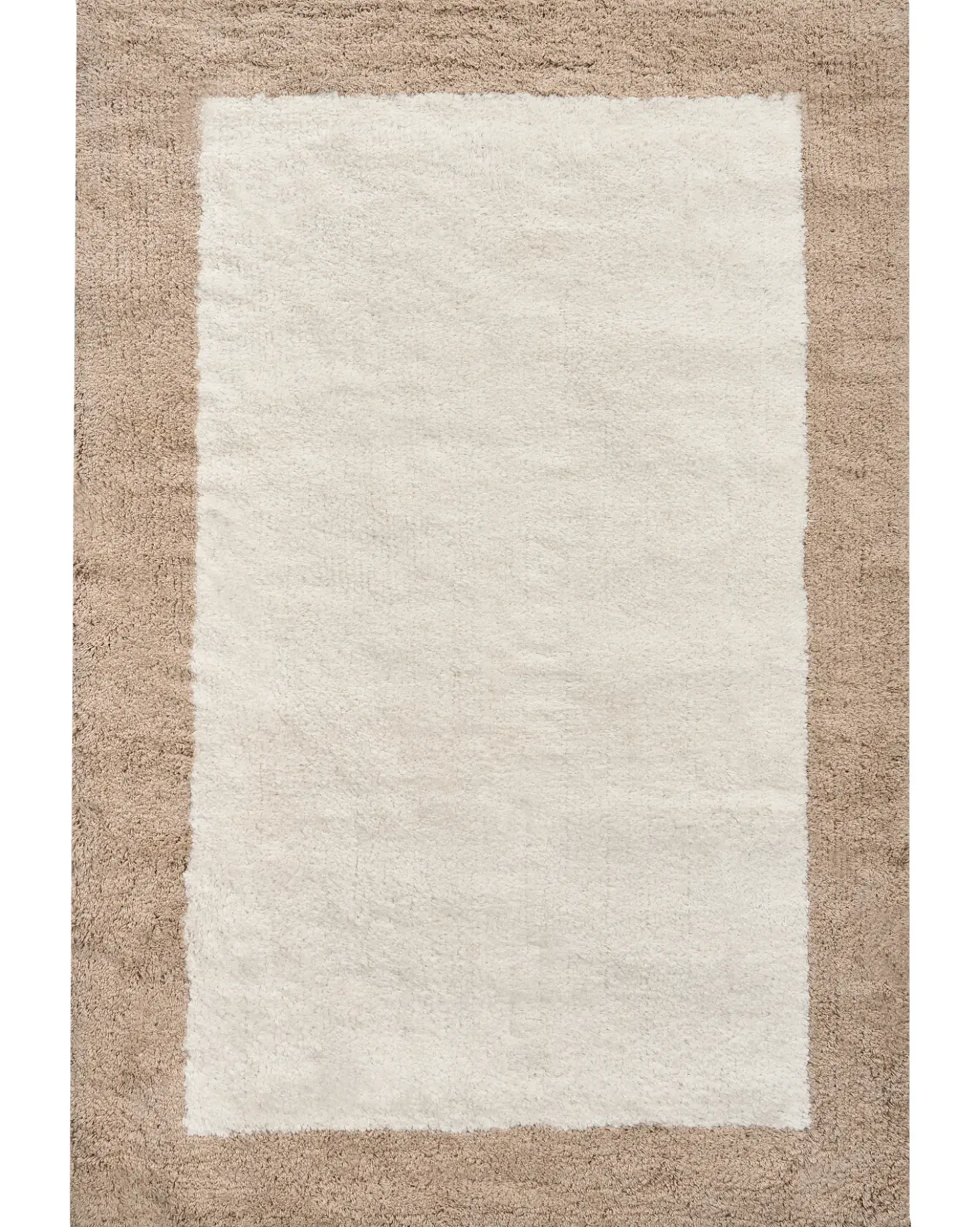 Tappeto da bagno KABRI Marrone/Beige 60 x 90 cm Cotone
