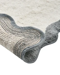 Tappeto da bagno NANGAL Grigio/Beige 60 x 90 cm Cotone