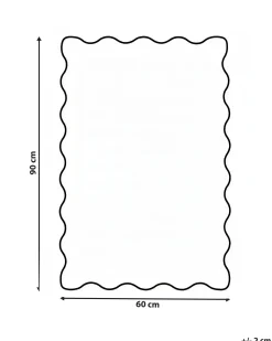 Tappeto da bagno NANGAL Grigio/Beige 60 x 90 cm Cotone