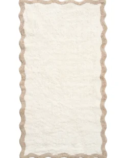 Tappeto da bagno NANGAL Marrone/Beige 80 x 150 cm Cotone