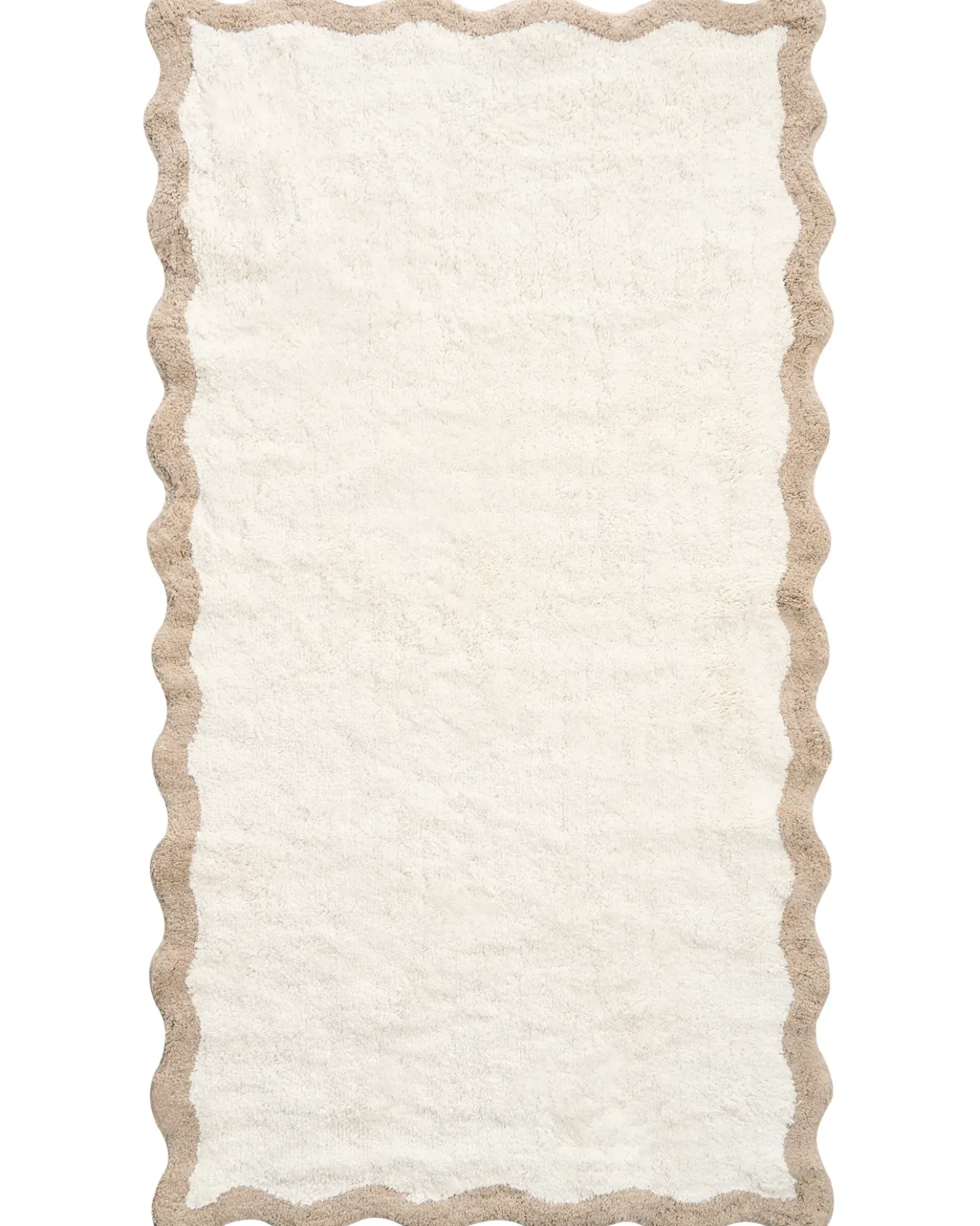 Tappeto da bagno NANGAL Marrone/Beige 80 x 150 cm Cotone
