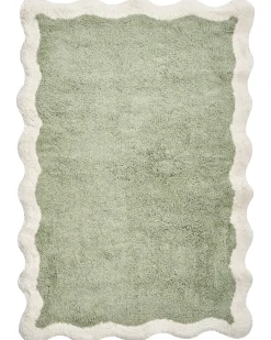 Tappeto da bagno NANGAL Verde 60 x 90 cm Cotone