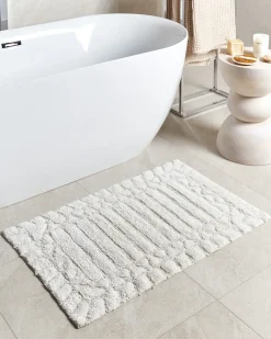 Tappeto da bagno TEKKE Beige chiaro 60 x 90 cm Cotone