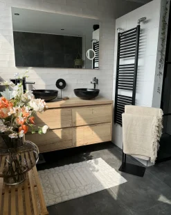 Tappeto da bagno TEKKE Beige chiaro 60 x 90 cm Cotone
