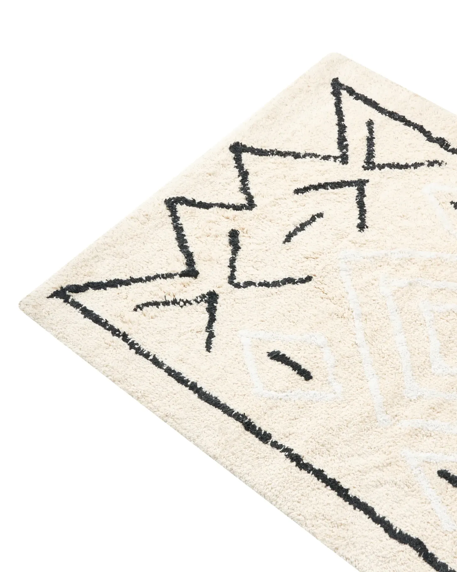 Tappeto da bagno UNTLA Beige chiaro 60 x 90 cm Cotone