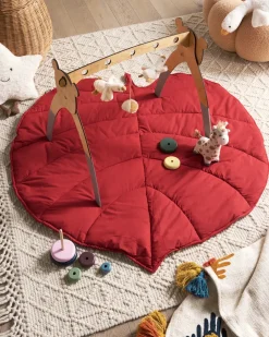 Tappeto da gioco per bambini EOLIA 110 x 110 cm Cotone Rosso
