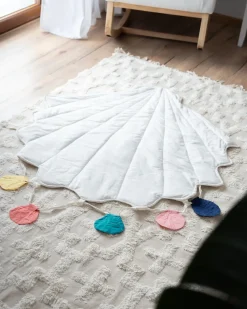 Tappeto da gioco per bambini KADMEA 110 x 110 cm Cotone Bianco