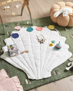 Tappeto da gioco per bambini KADMEA 110 x 110 cm Cotone Bianco