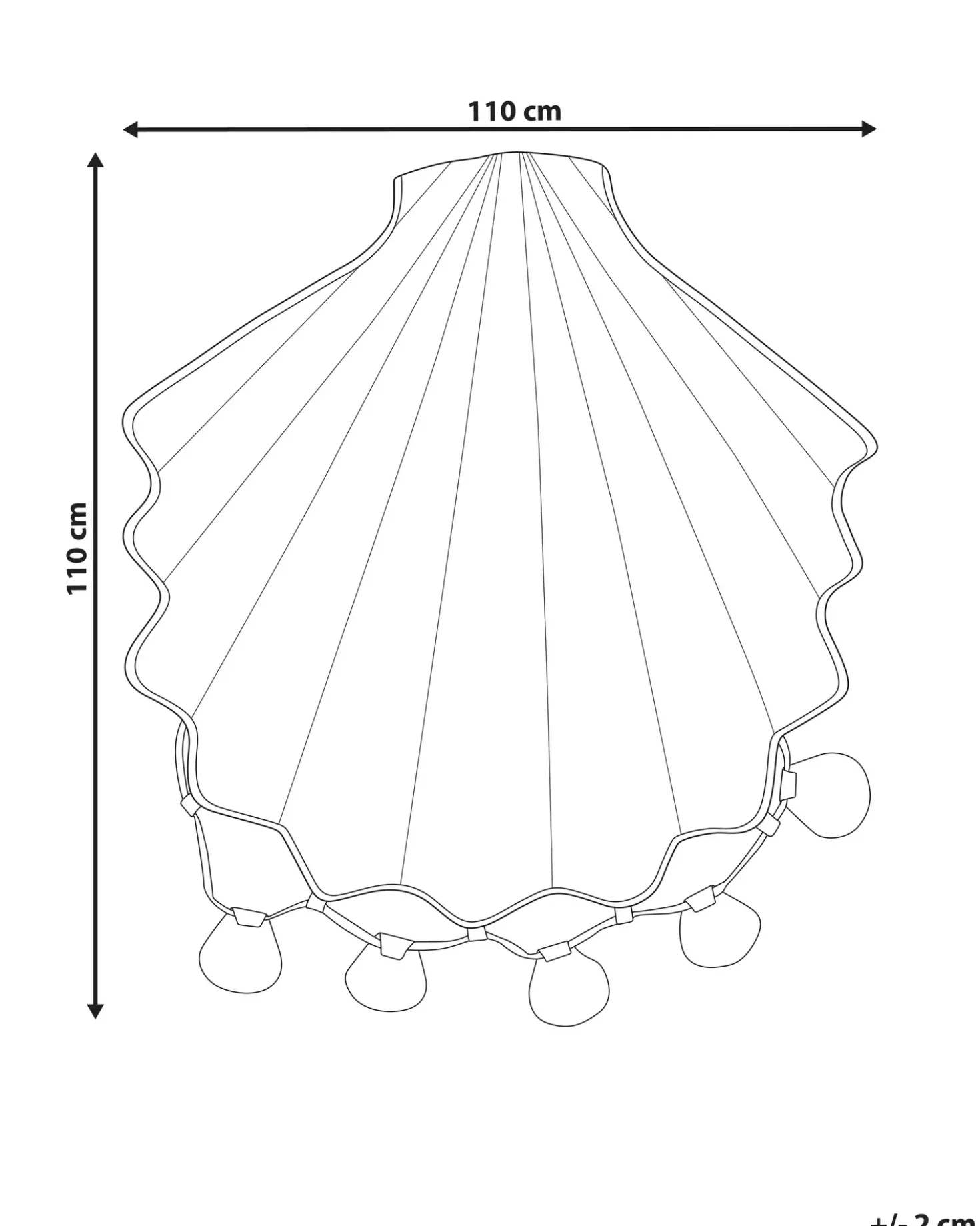 Tappeto da gioco per bambini KADMEA 110 x 110 cm Cotone Bianco