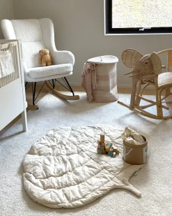 Tappeto da gioco per bambini OLIMP 110 x 110 cm Cotone Bianco sporco