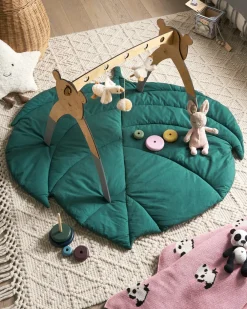 Tappeto da gioco per bambini OLIMP 110 x 110 cm Cotone Verde