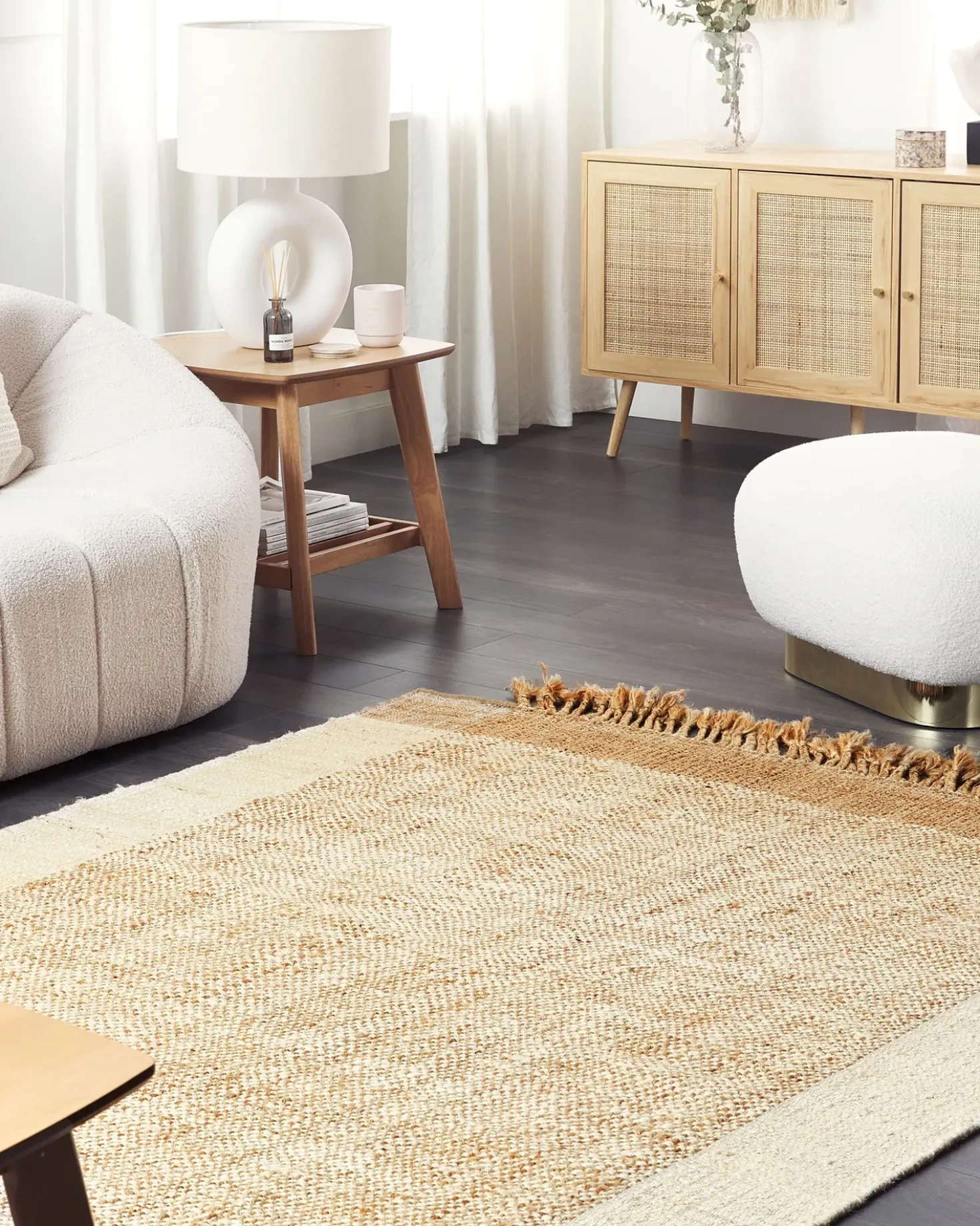 Tappeto DEDEMLI Beige 160 x 230 cm Iuta