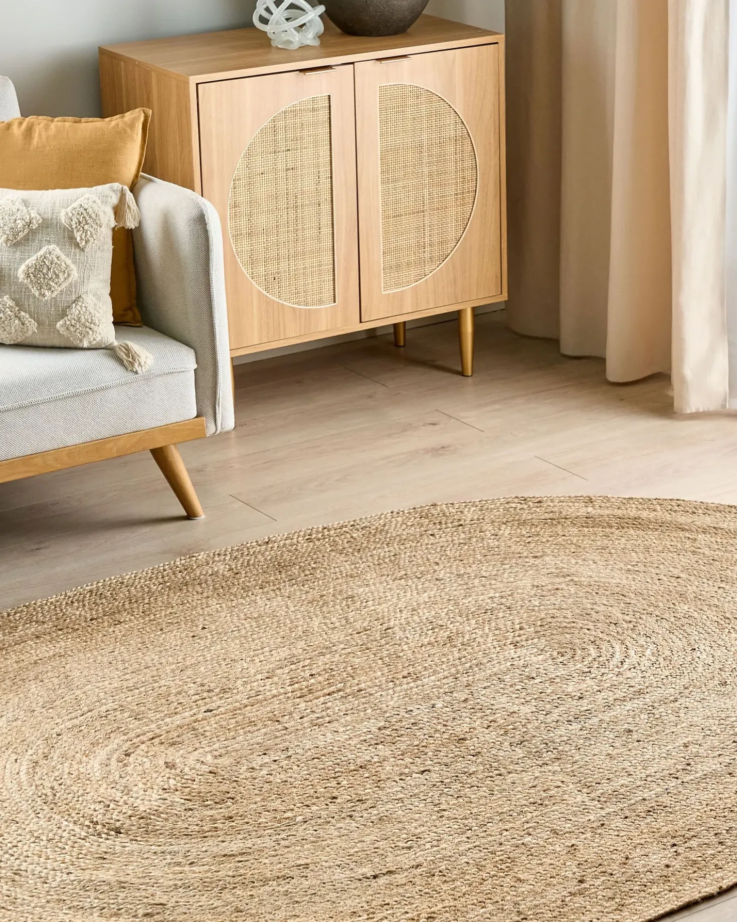 Tappeto DEMIRCI Beige 160 x 230 cm Iuta