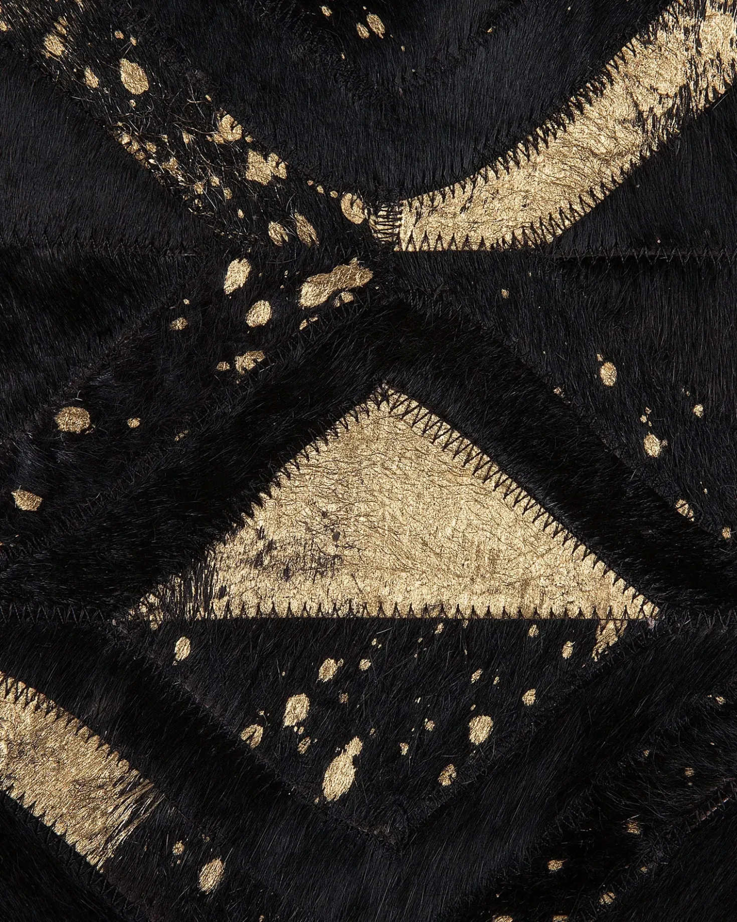 Tappeto DEVELI Nero 140 x 200 cm Pelle naturale