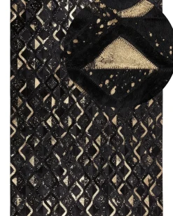 Tappeto DEVELI Nero 140 x 200 cm Pelle naturale