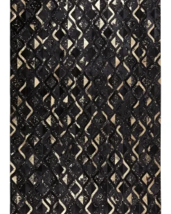 Tappeto DEVELI Nero 140 x 200 cm Pelle naturale
