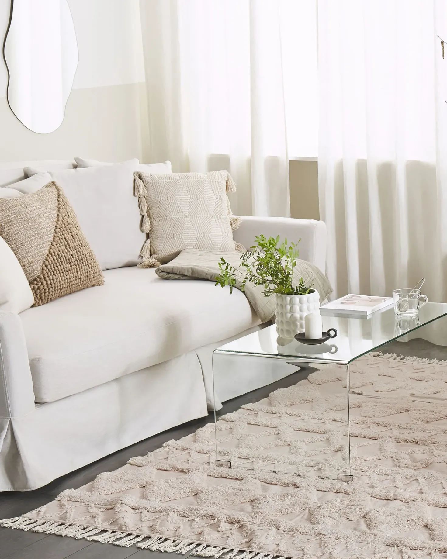 Tappeto DIDIM Beige 160 x 230 cm Cotone