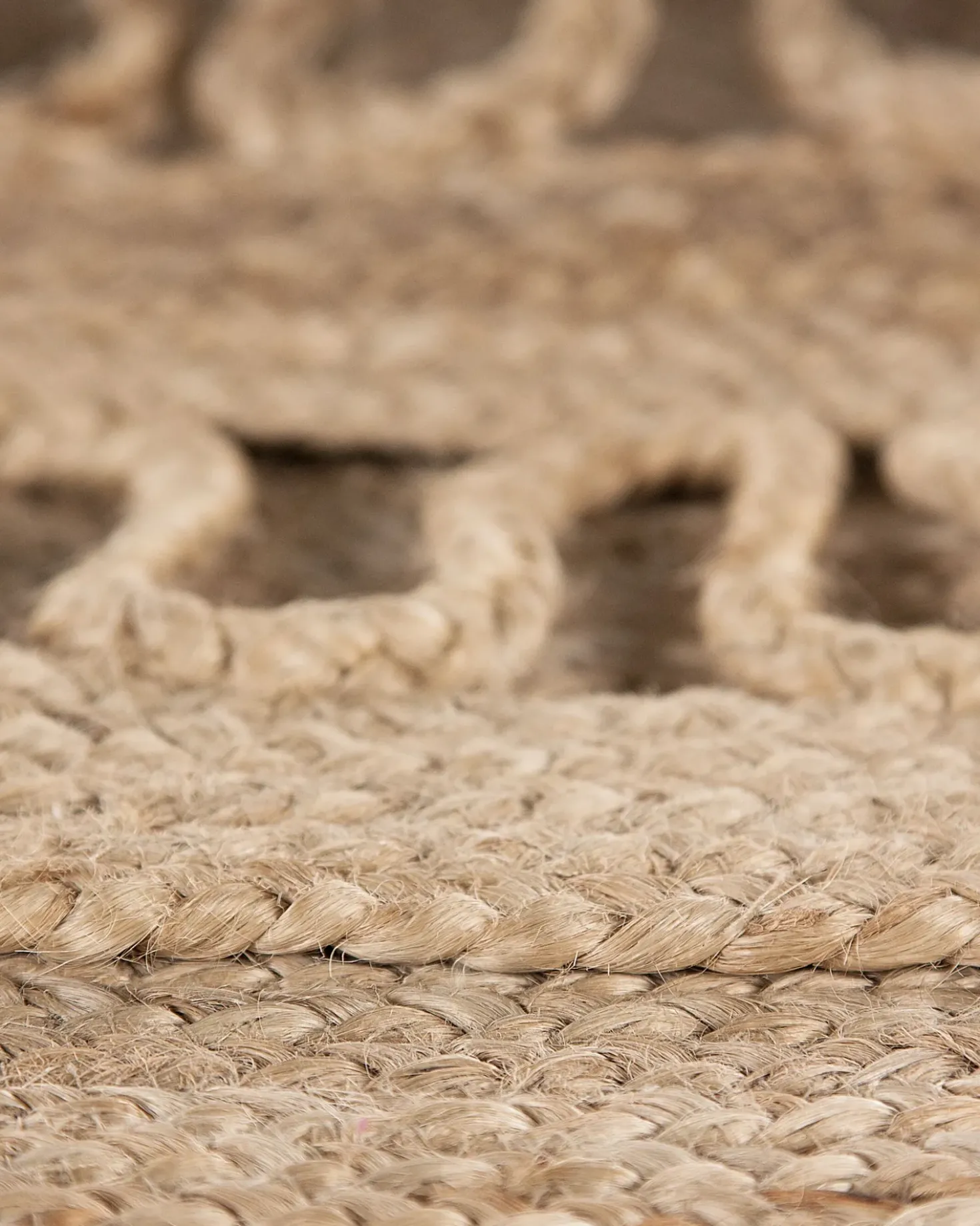 Tappeto DIKILI Beige ø 120 cm Iuta