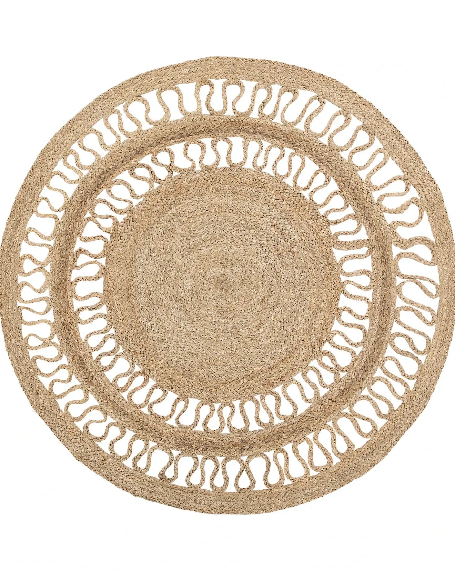 Tappeto DIKILI Beige ø 120 cm Iuta