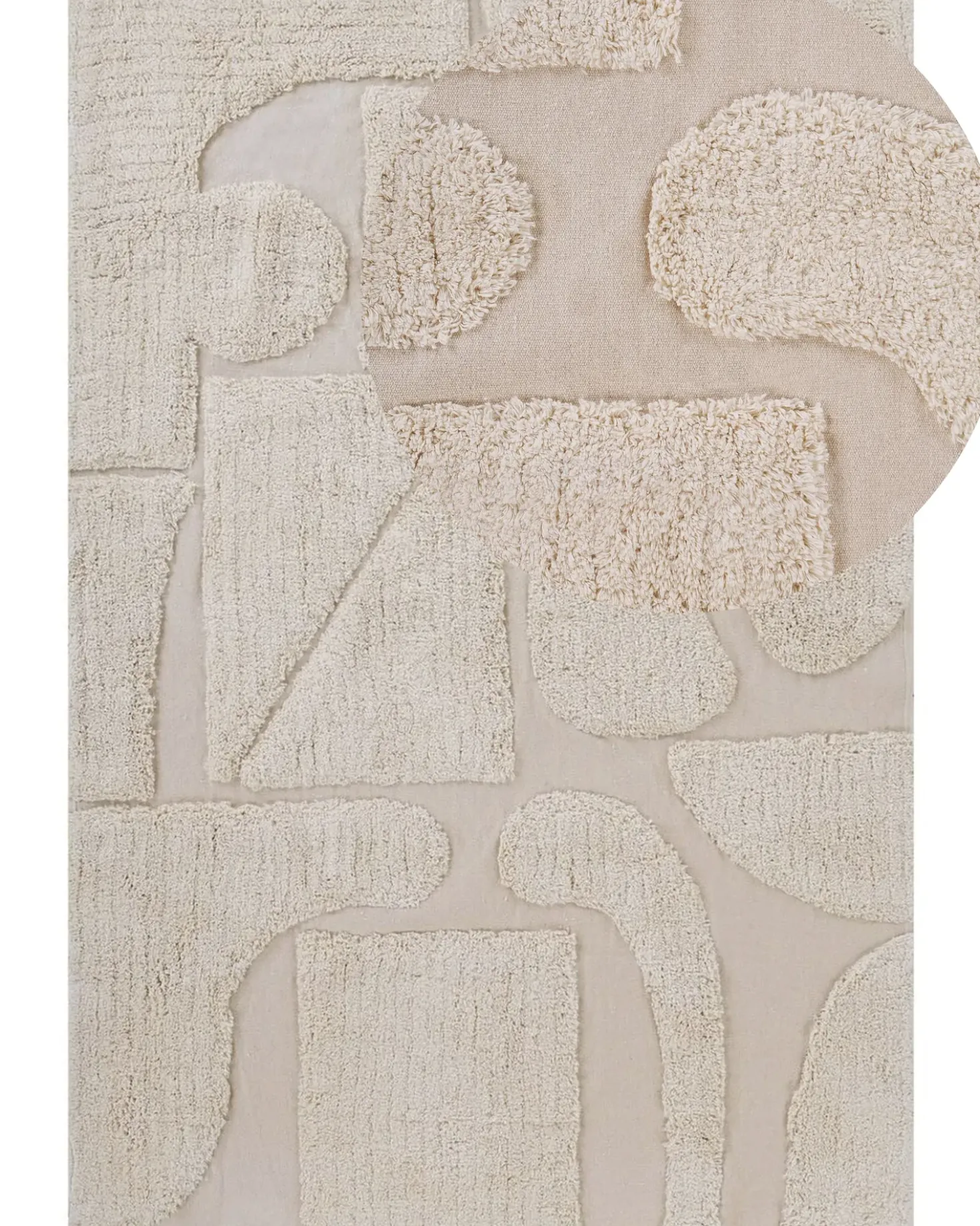 Tappeto DIYADIN Beige 160 x 230 cm Cotone