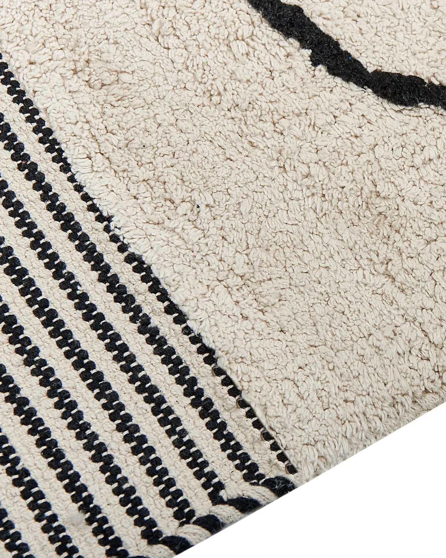 Tappeto DOKUZ Beige 140 x 200 cm Cotone