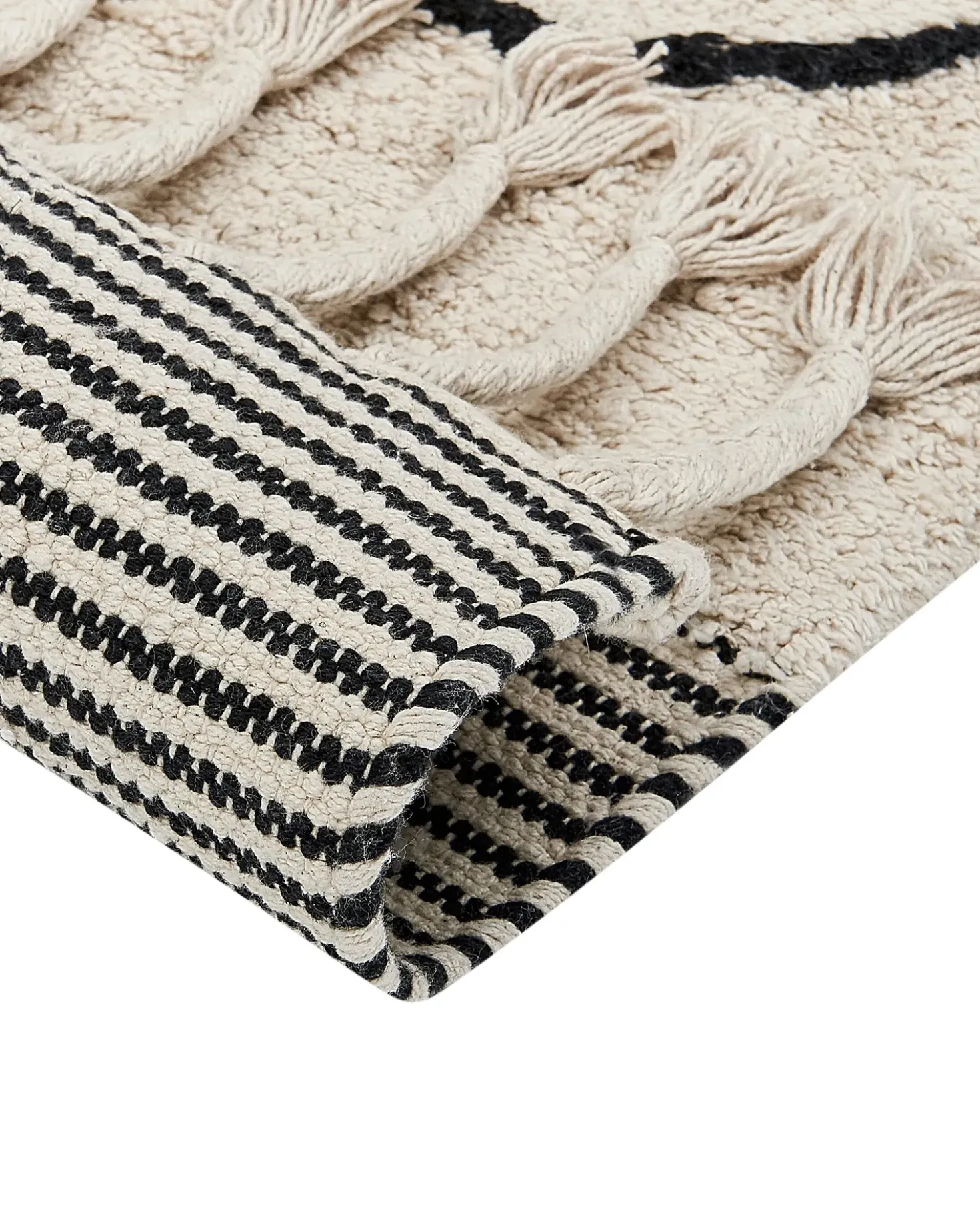 Tappeto DOKUZ Beige 140 x 200 cm Cotone