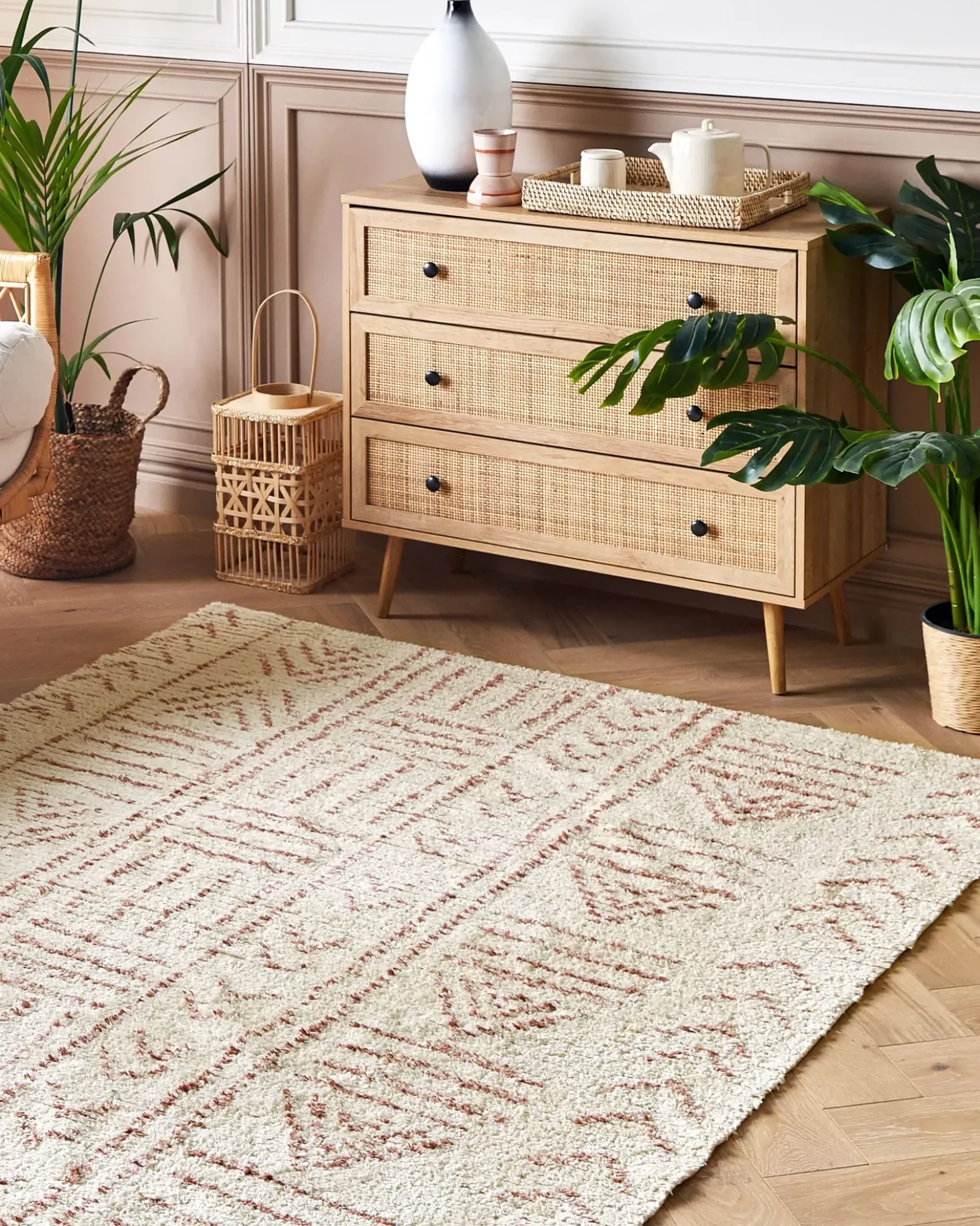 Tappeto EDIRNE Beige 160 x 230 cm Cotone
