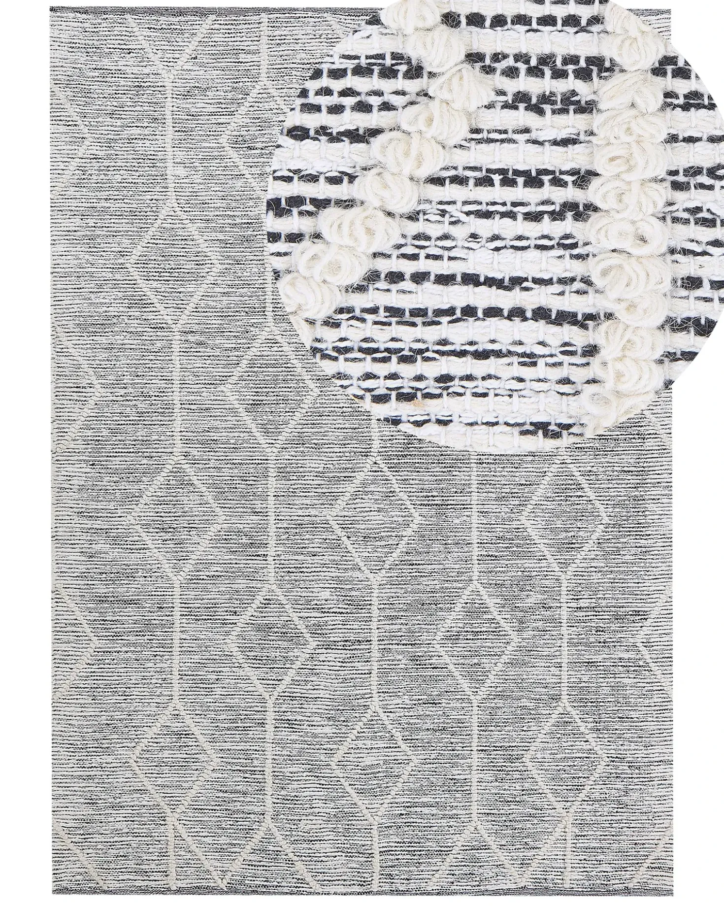 Tappeto EDREMIT Grigio 140 x 200 cm Cotone