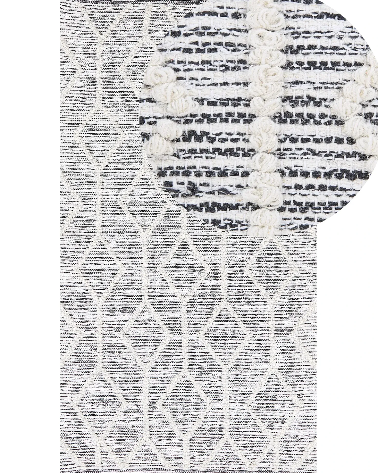 Tappeto EDREMIT Grigio 80 x 150 cm Lana