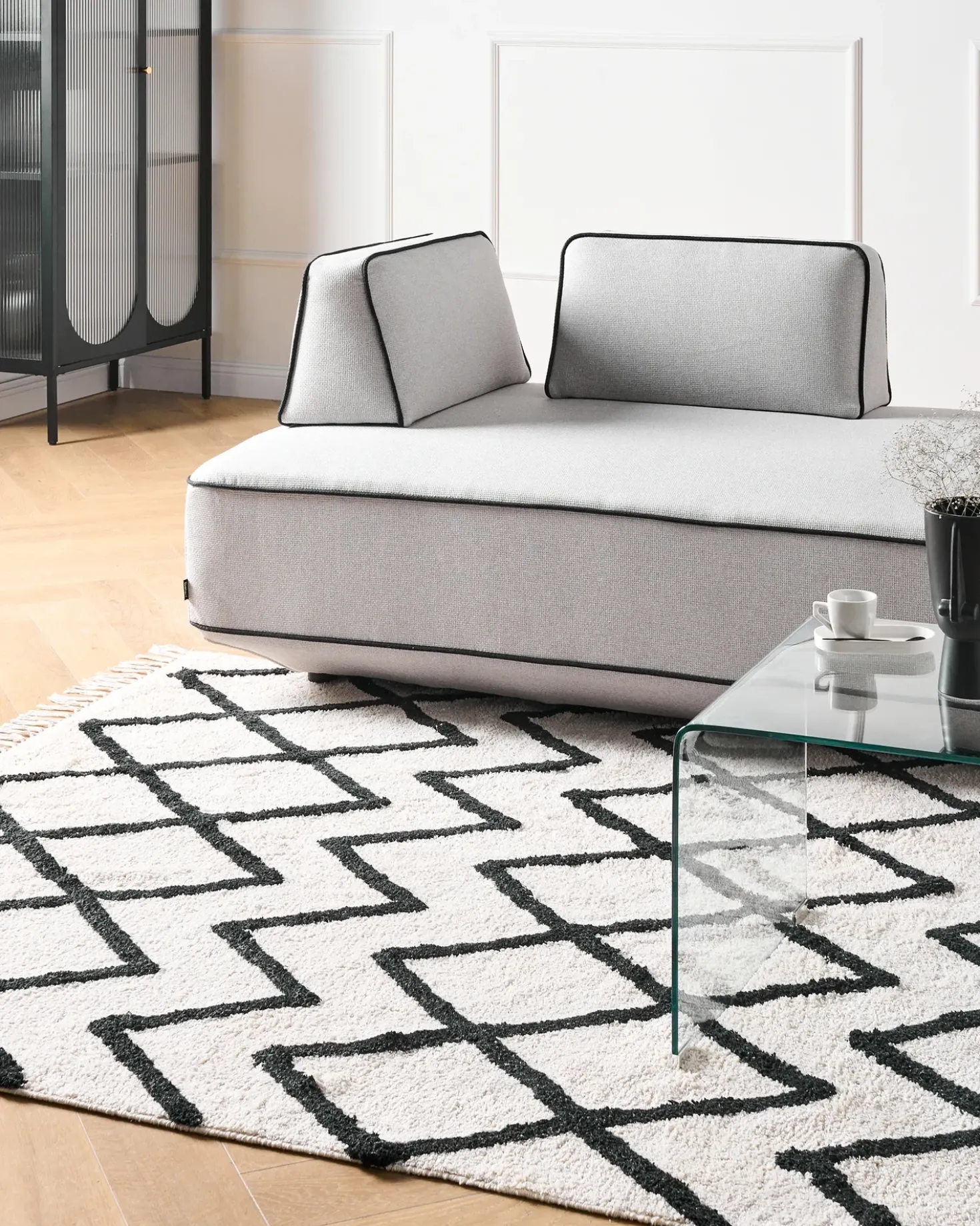 Tappeto ELDES Beige 160 x 230 cm Cotone