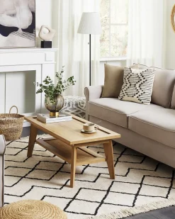 Tappeto ELDES Beige 160 x 230 cm Cotone