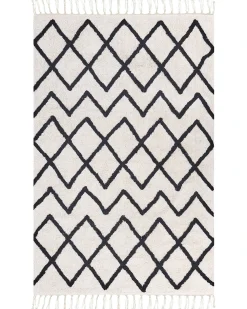 Tappeto ELDES Beige 160 x 230 cm Cotone