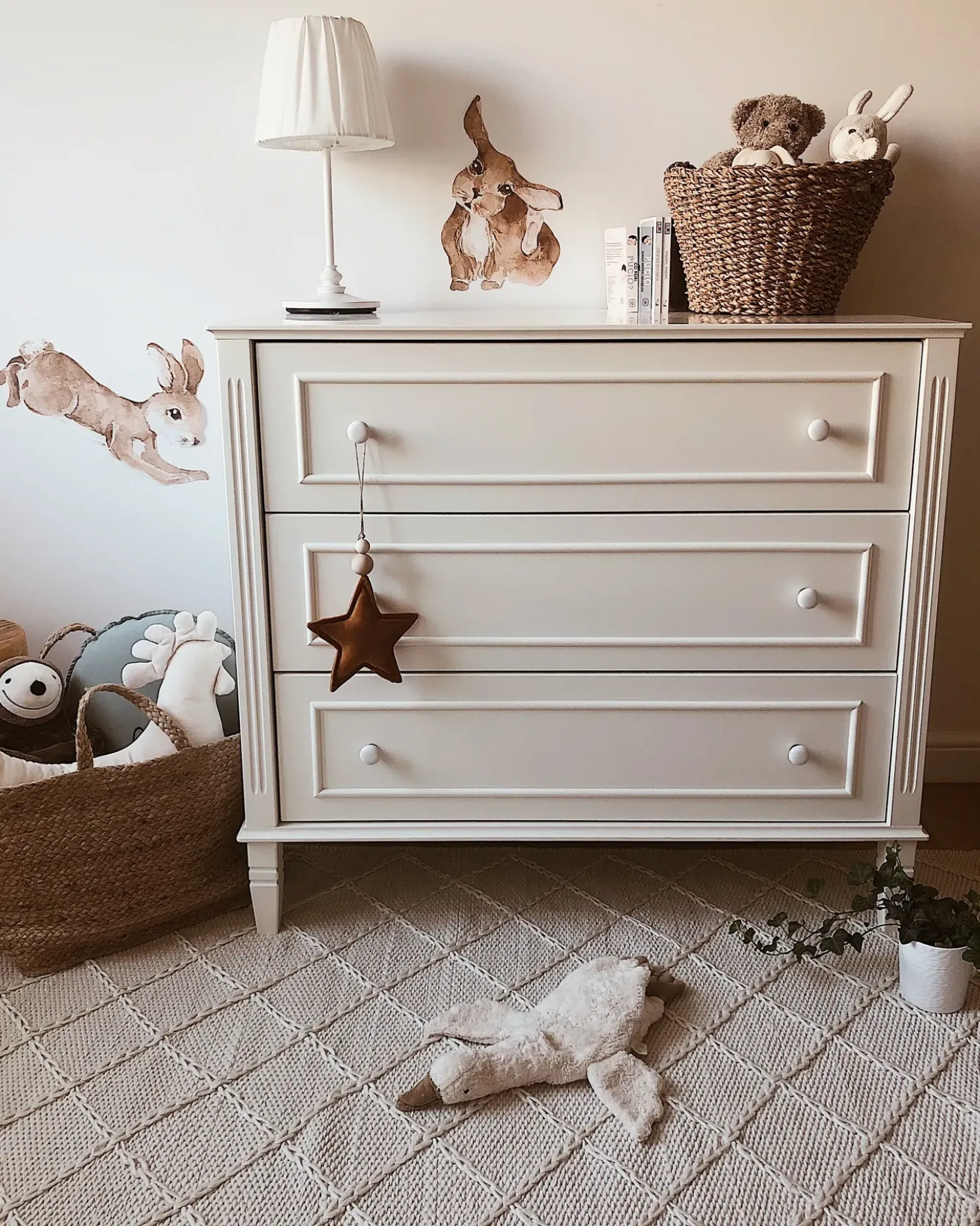 Tappeto ELLEK Bianco 160 x 230 cm Lana