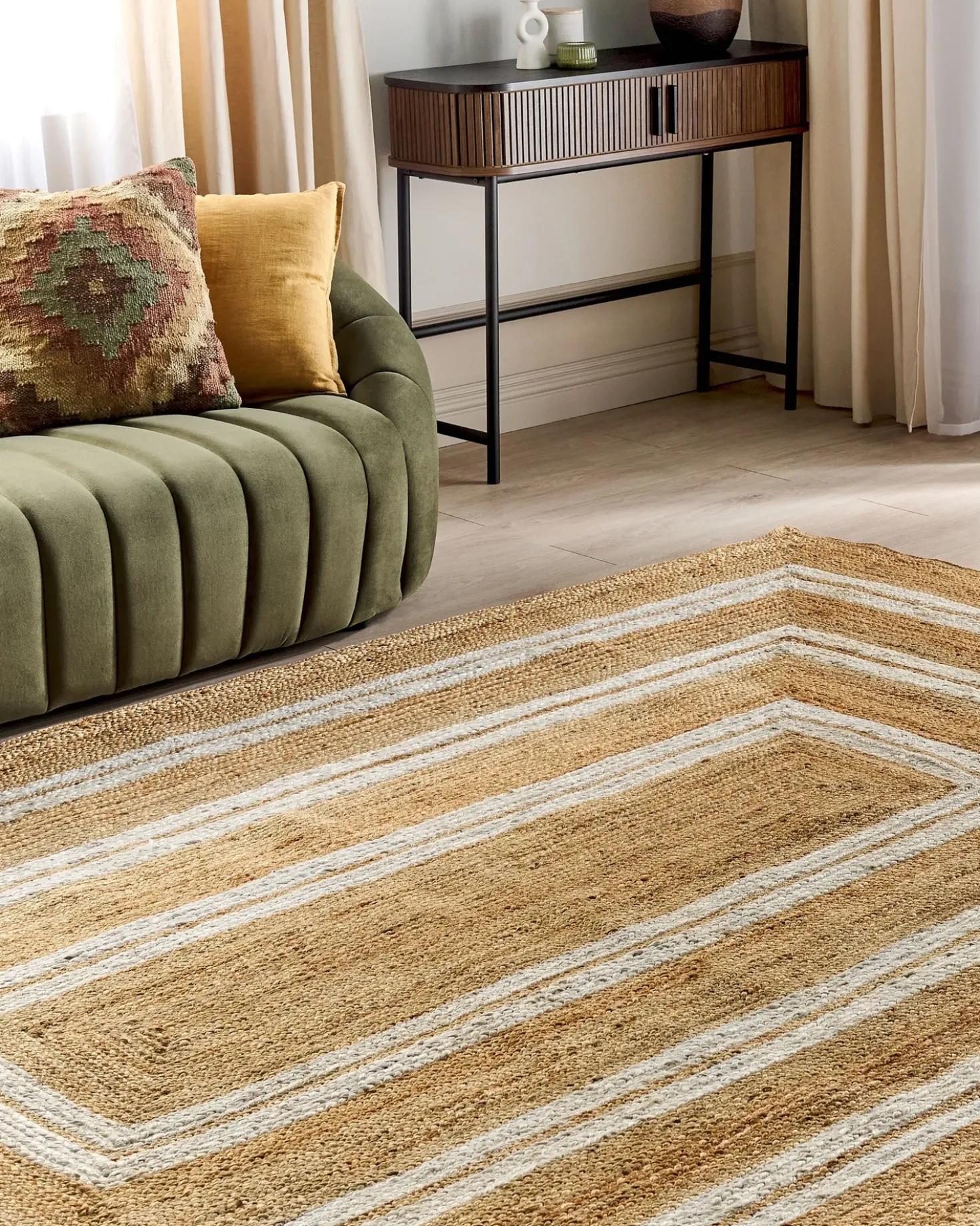 Tappeto ELMALI Beige 200 x 300 cm Iuta