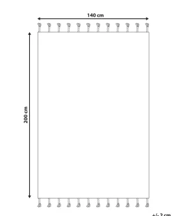 Tappeto ERAY Beige chiaro 140 x 200 cm Cotone