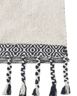 Tappeto ERAY Beige chiaro 140 x 200 cm Cotone