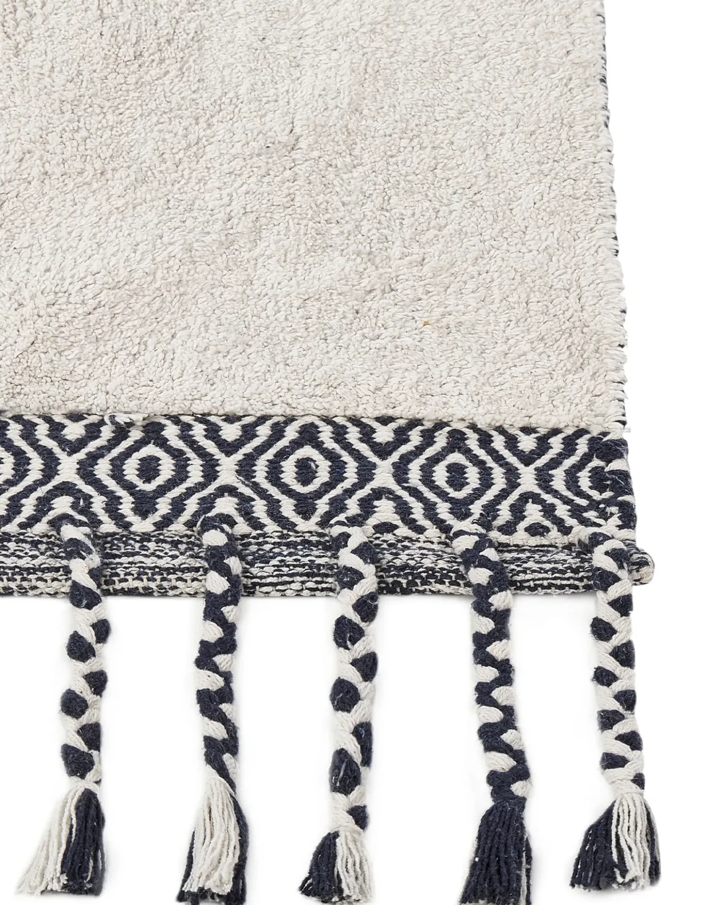 Tappeto ERAY Beige chiaro 140 x 200 cm Cotone