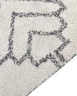 Tappeto ERAY Beige chiaro 140 x 200 cm Cotone