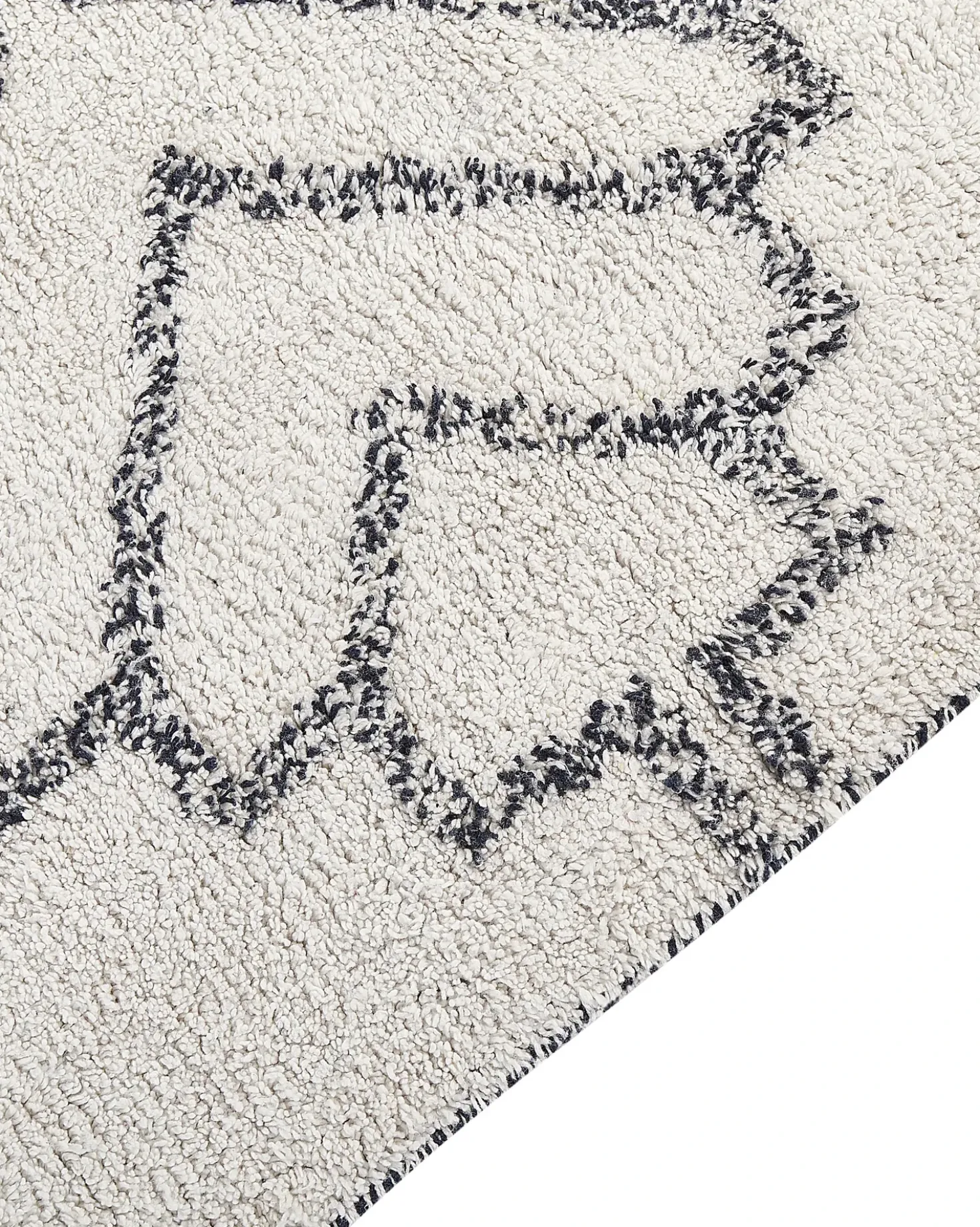 Tappeto ERAY Beige chiaro 140 x 200 cm Cotone