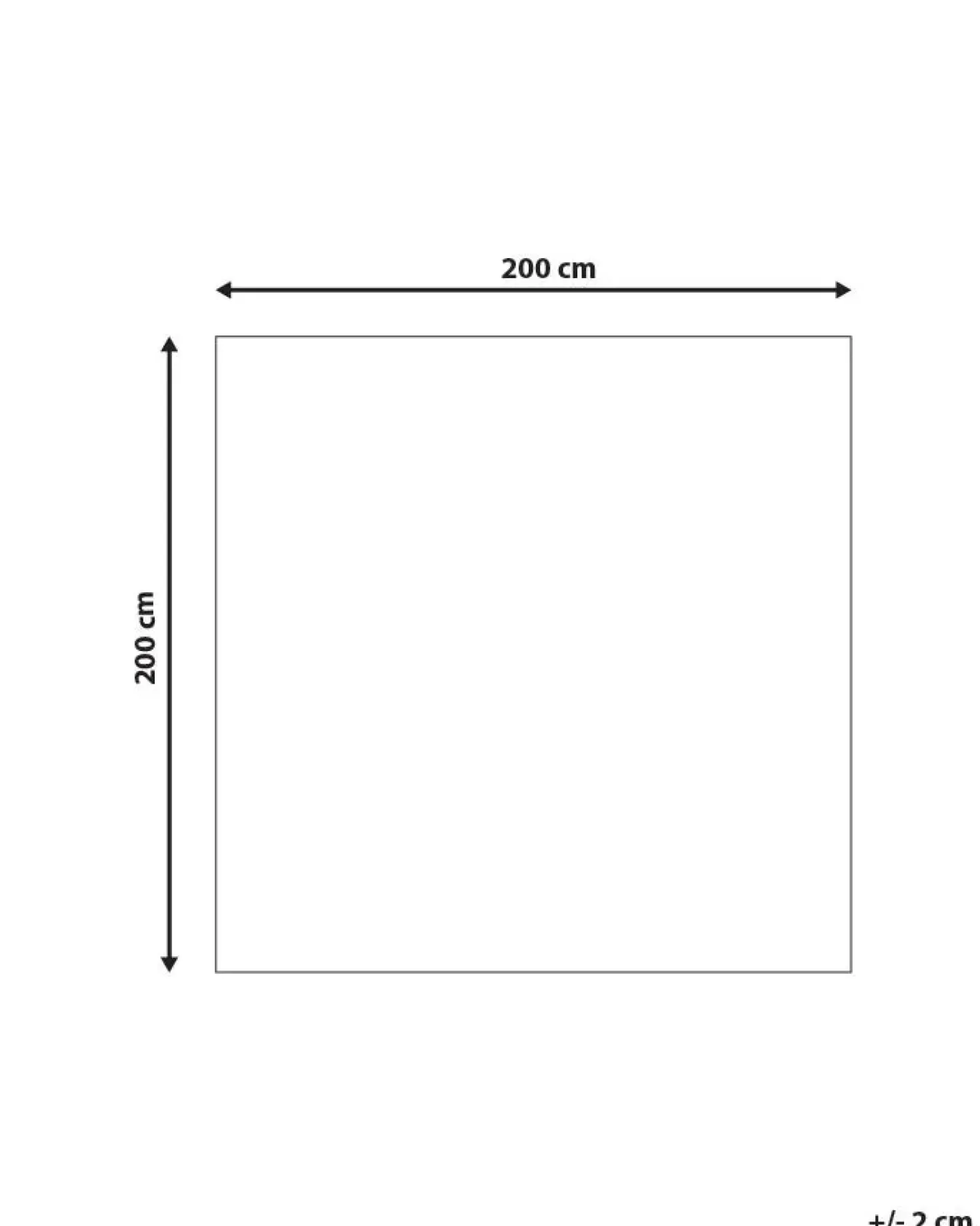 Tappeto ERCIS Nero 200 x 200 cm Viscosa