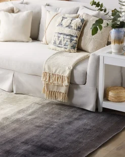 Tappeto ERCIS Nero 200 x 200 cm Viscosa