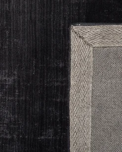 Tappeto ERCIS Nero 200 x 200 cm Viscosa