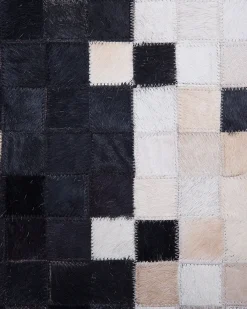 Tappeto ERFELEK Nero 160 x 230 cm Pelle naturale