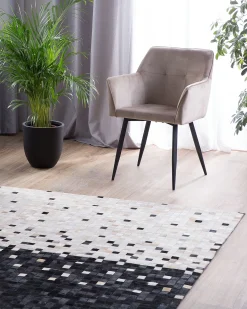 Tappeto ERFELEK Nero 160 x 230 cm Pelle naturale