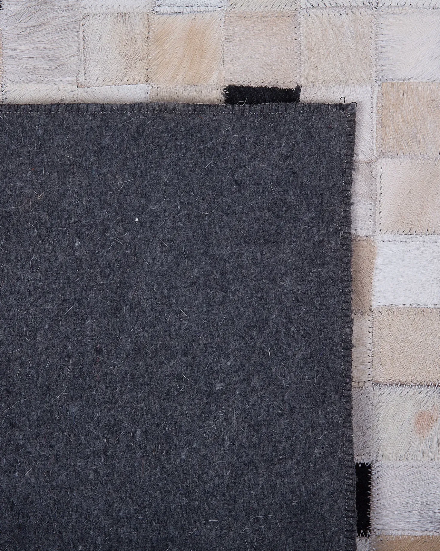 Tappeto ERFELEK Nero 160 x 230 cm Pelle naturale