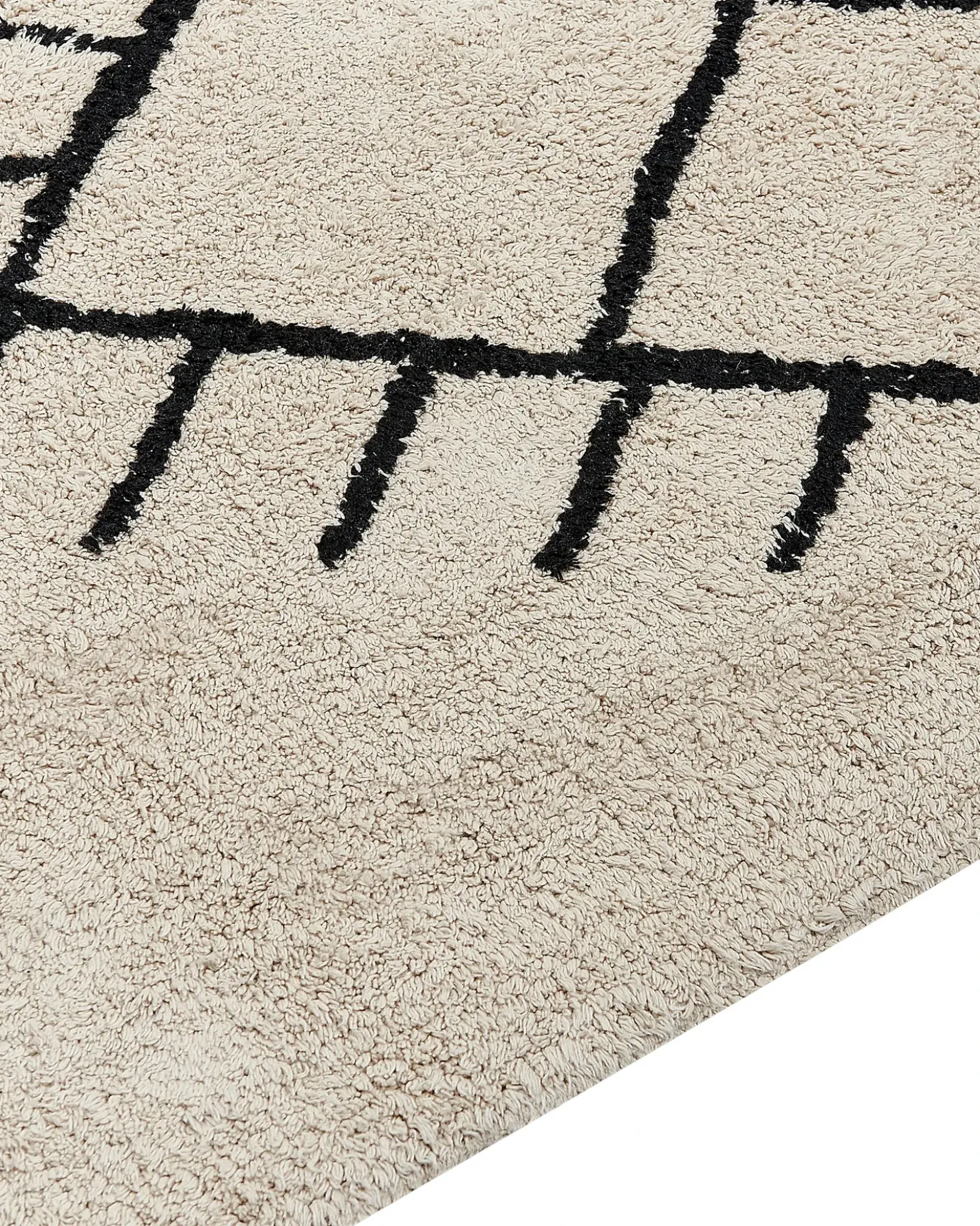 Tappeto ERLER Beige chiaro 160 x 230 cm Cotone