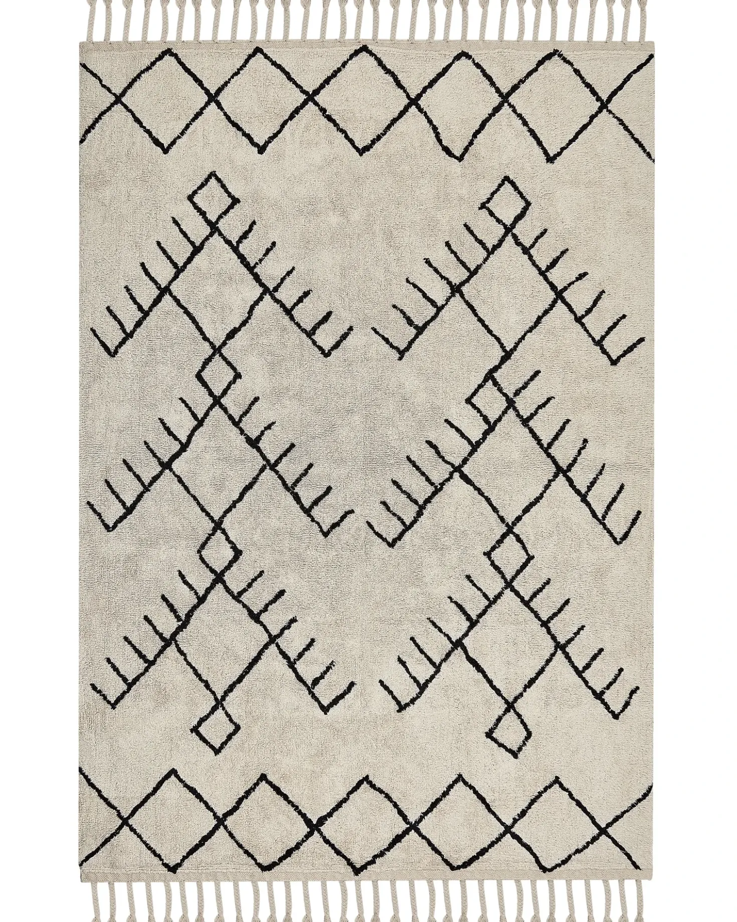Tappeto ERLER Beige chiaro 160 x 230 cm Cotone