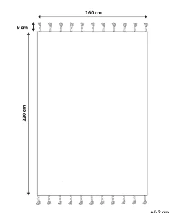 Tappeto ERLER Beige chiaro 160 x 230 cm Cotone