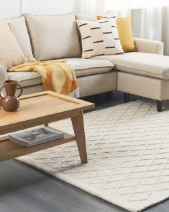 Tappeto ERZIN Bianco sporco 160 x 230 cm