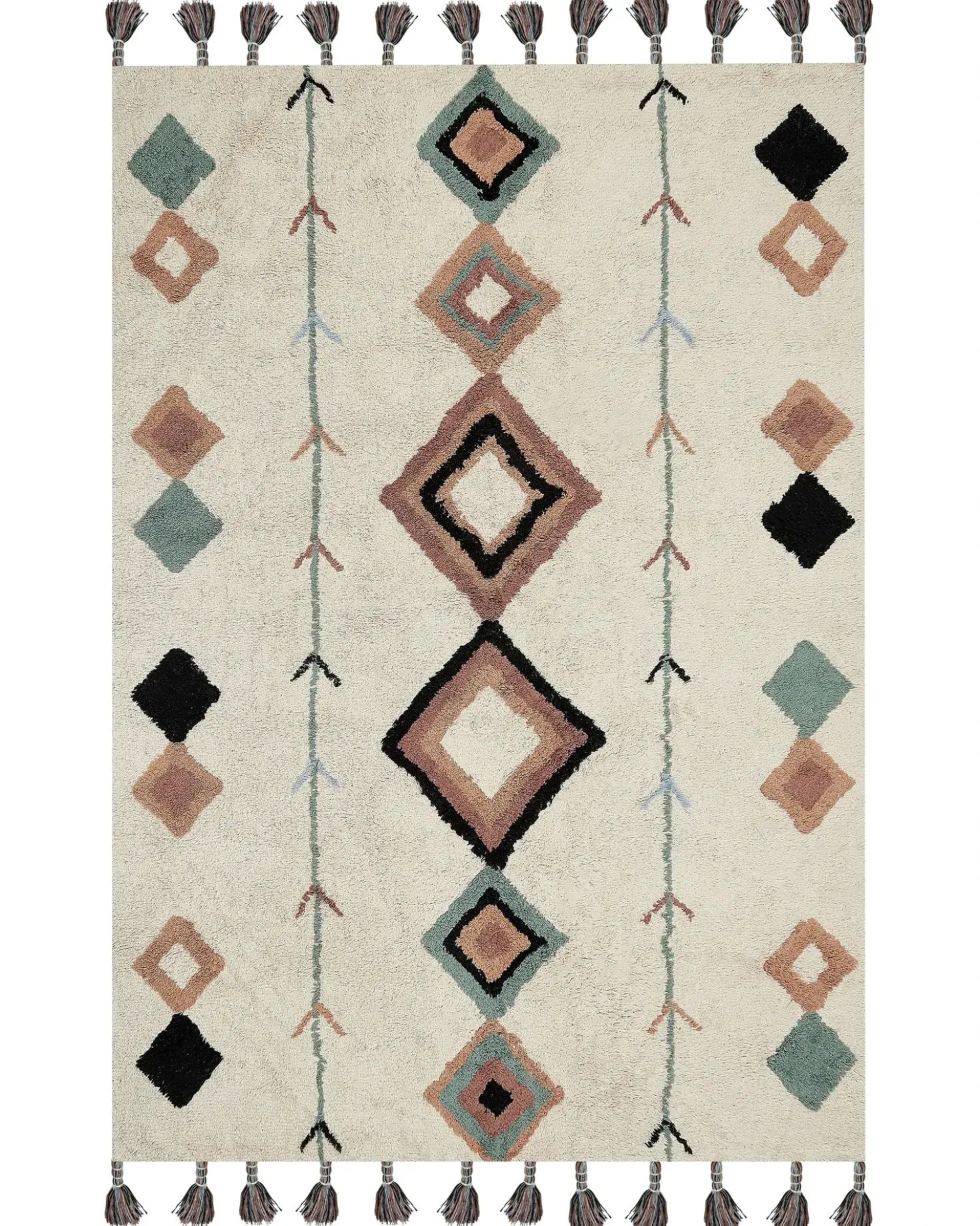 Tappeto ESKISEHIR Beige 140 x 200 cm Cotone